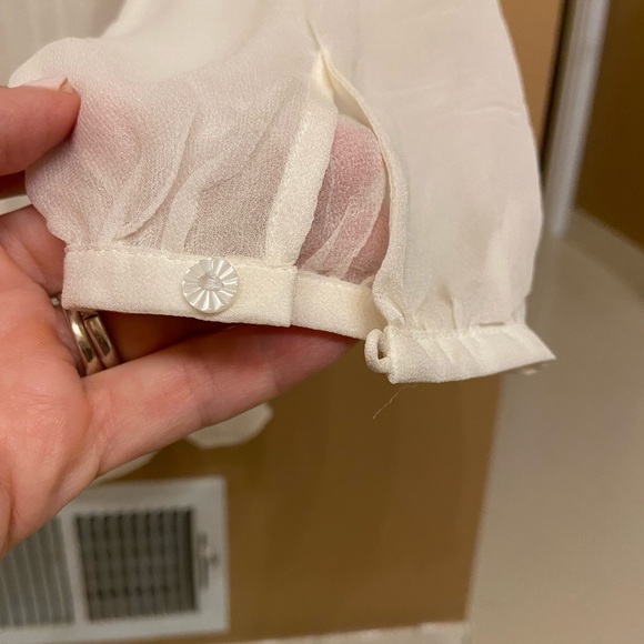 GAP Sheer Off-White Blouse - Picture 4 of 6